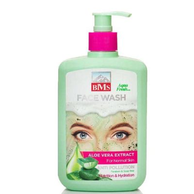 ژل شستشو پوست نرمال آلوئه ورا بی ام اس حجم 500 میل