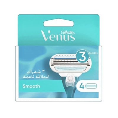 تیغ یدک ونوس اسموت 3 تیغه ژیلت 4 عددی